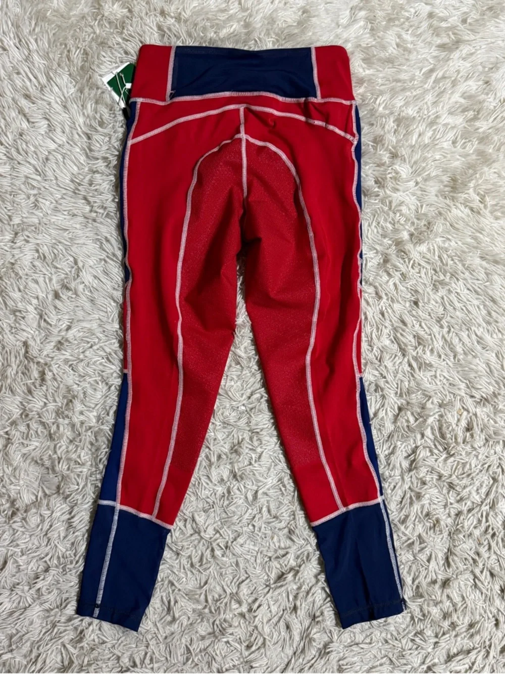 New Women’s Small Red/Blue Dover Full Seat Horseback Riding Tights Breeches - Picture 4 of 7